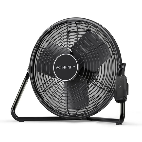 AC Infinity 10-Speed Wireless Remote EC-Motor High-Velocity Wall Mount Floor Fan