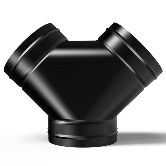 AC Infinity 3-Way Duct Splitter, 6 x 6 x 6" Exhaust Pipe Splitter Y Connector, for Indoor Growing Tents Dryer Vent Hoses