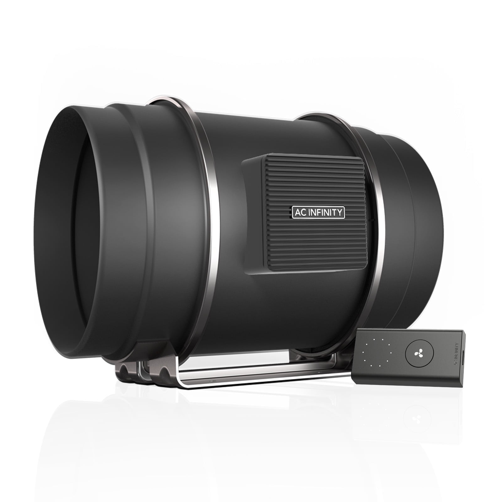 AC Infinity CLOUDLINE S8 PRO, Quiet 8” Inline Duct Fan with 10-Speed Controller, EC-Motor Ventilation Exhaust Fan for Heating Cooling Booster, Grow Tents, Hydroponics