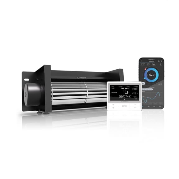 AC Infinity AIRBLAZE T10, Universal Fireplace Blower Fan Kit 10" with Temperature and Speed Controller, for Lennox, Hearth Glo, Majestic, Rotom