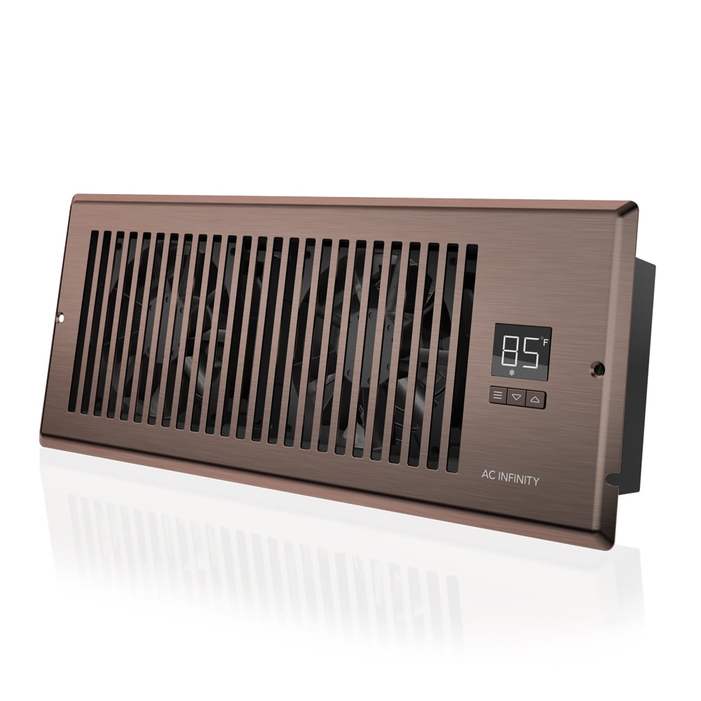 AC Infinity AIRTAP T4, Quiet Register Booster Fan System, Brown Bronze, for  4” x 12” Registers - Walmart.com