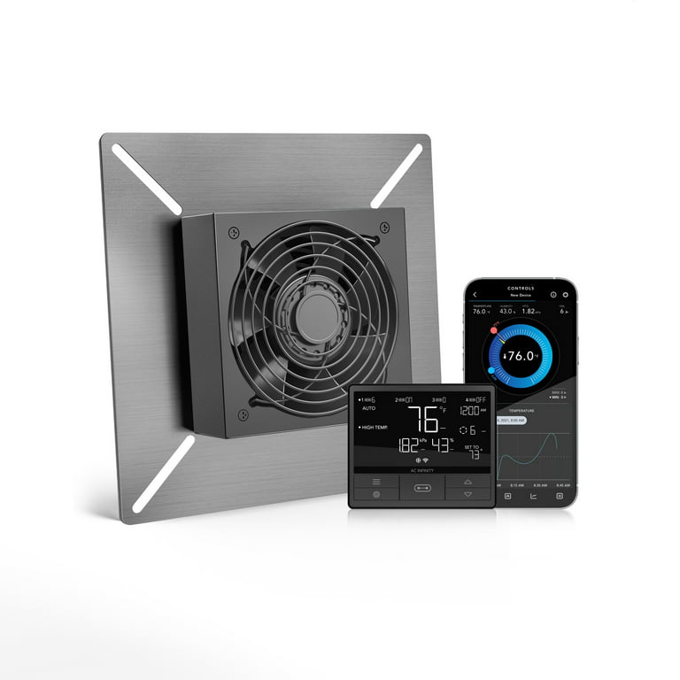 AC Infinity CLOUDLINE PRO T6, Quiet 6” Inline Duct Fan with Temperature  Humidity VPD Controller, WiFi Integrated App Control - Ventilation Exhaust  Fan
