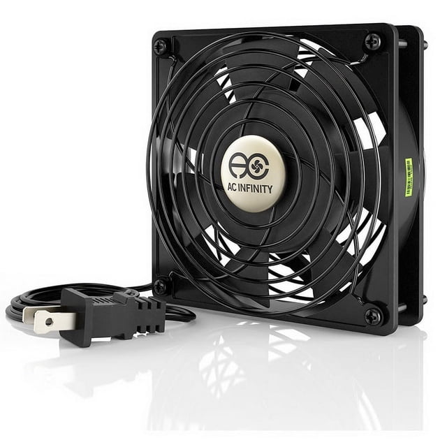 Ac Machine Sticker AC Infinity AXIAL 1225, Quiet Muffin Fan, 120V AC 120mm x 25mm Low ...