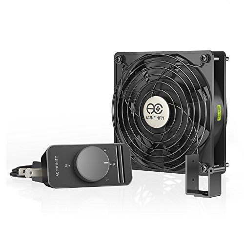 AC Infinity AXIAL S1225, Muffin Box Fan with Speed Controller 115V AC 120mm by 25mm, for Cooling Ventilation Projects