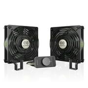 AC Infinity AXIAL S1225D, Dual 120mm Muffin Fan with Speed Controller, for Doorway, Room to Room, Wood Stove, Fireplace, Circulation Projects