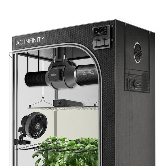 AC Infinity Advance Grow System 2x4, 2-Plant Kit, Fabric WiFi-Integrated Grow Tent, LED Light