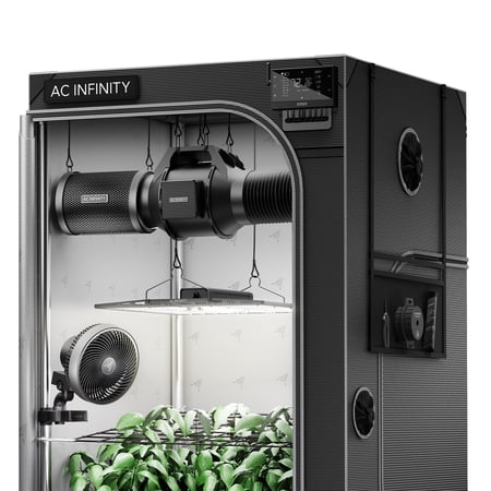 AC Infinity AI Grow System 3x3, 3-Plant Kit w/ Self-Learning AI Controller, Dynamic Airflow & LED Lighting Control, 2000D Mylar Tent w/ Lab-Tested Reflectivity, Largest Zippered Window