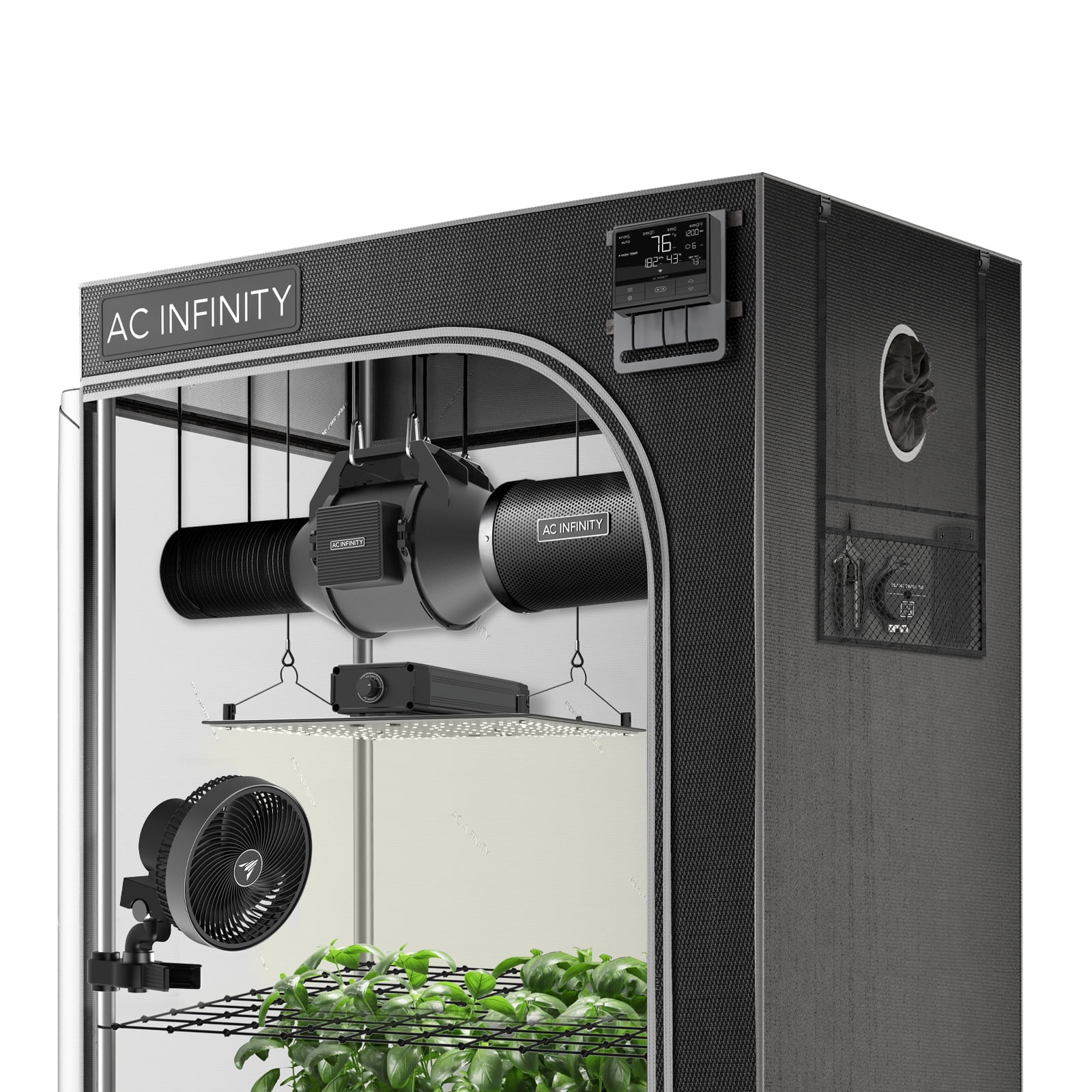 Compact Black Mylar Indoor Grow Tent Kit with Smart Controls