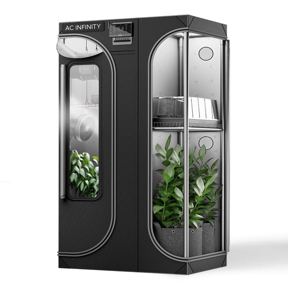 AC Infinity CLOUDLAB 632D, 2-IN-1 Advance Grow Tent 3x2, Thickest 1" Poles, 2000D Mylar Canvas, Lab-Tested Highest Reflectivity, Largest Zipper Window, Controller Mount Plate, 36" x 24" x 72" Indoor