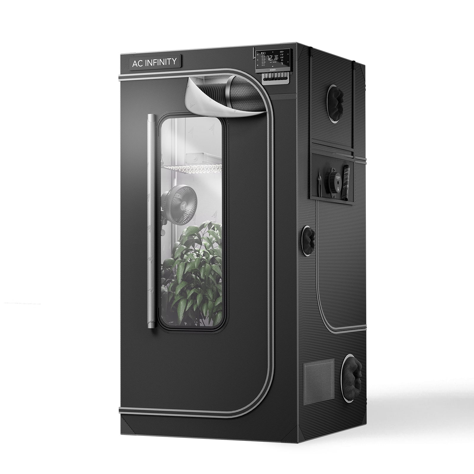 AC Infinity CLOUDLAB 733, Advance Grow Tent 3x3, Thickest 1" Poles, 2000D Mylar Canvas, Lab-Tested Highest Reflectivity, Largest Zipper Window, Controller Mount Plate, 36" x 36" x 72" Indoor Growing