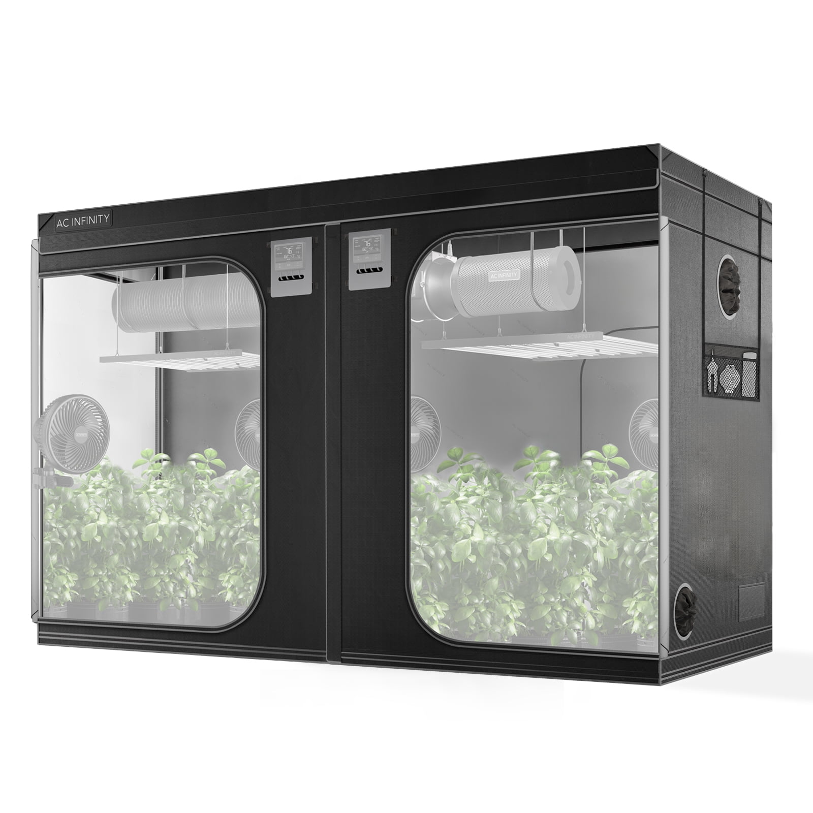 Black 120" x 60" x 80" Steel and Mylar Indoor Grow Tent