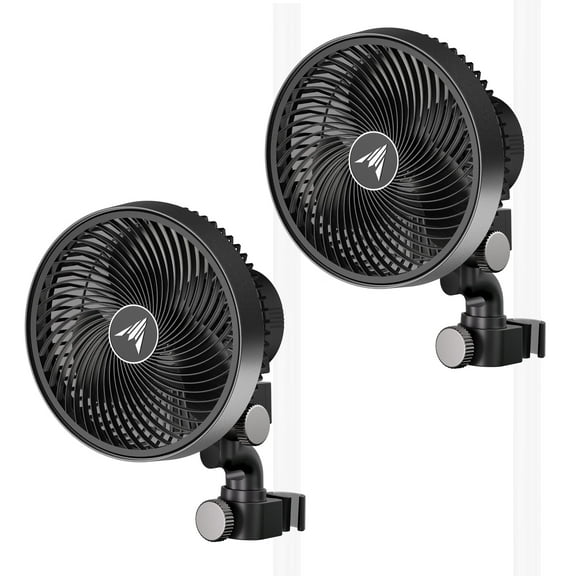 AC Infinity CLOUDRAY S6 2-Pack, Grow Tent Clip Fan 6 with Redesigned Long-Life EC Motor, Custom 10 Dynamic Wind Speeds and 10-Level Oscillation, for Hydroponics Circulation Cooling, 2-Count