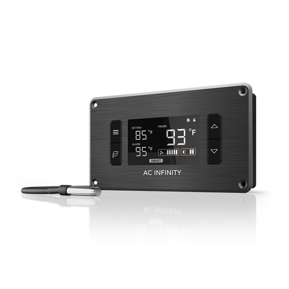 Black Digital Line Voltage Fan Thermostat Controller