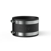 AC Infinity Noise Reduction Clamps 4-Inch, Duct Coupler with Stainless Steel Clamps, Flexible Rubber Coupling for Inline Fans and Carbon Filters in Growing and HVAC