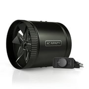 AC Infinity RAXIAL S8, Inline Booster Duct Fan 8” with Speed Controller - Low Noise Inline HVAC Blower Can Fan for Basements, Bathrooms, Kitchens, Workshops
