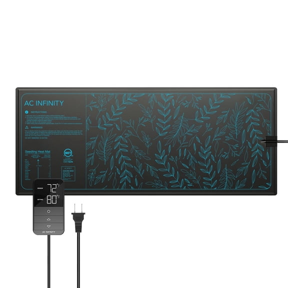 AC Infinity SUNCORE H7, Seedling Mat 48 x 20.75 with Digital Display Controller for Exact Heat Levels, Waterproof Heating Pad for Indoor Gardening, Hydroponics, Germination, Cloning