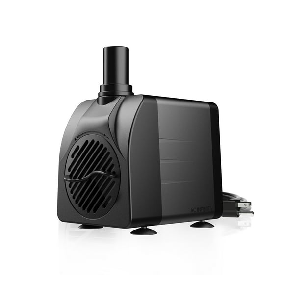 AC Infinity Submersible Water Pump 396 GPH (1500 L/H), Ultra Quiet 20W Fish Tank Flow Pressure Control with 5 ft. High Lift Pump for Aquariums, Fountains, Ponds, Pools, Hydroponics