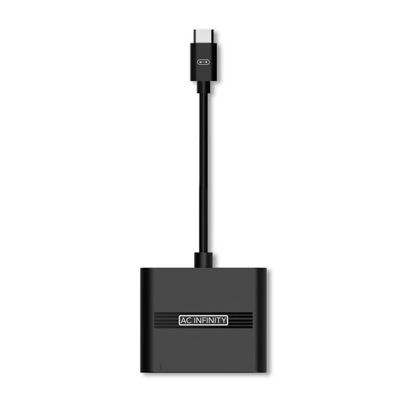 AC Infinity UIS Splitter Hub, 4-Port Adapter Dongle, Connector Cable Cord to Share UIS Programming for LED Grow Lights, EC Motor Fans, and Humidifiers