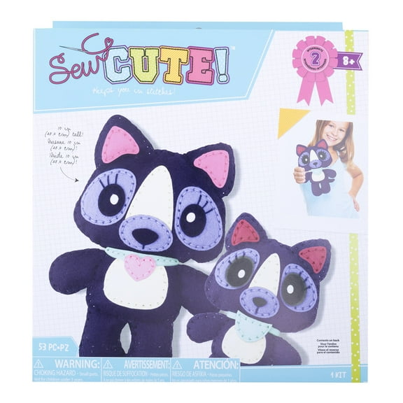 AC Kids Felt Sewing Kit 2/Pkg-Cat and Kitten