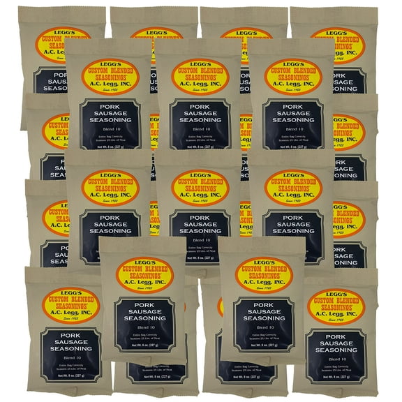 AC Legg Inc Custom CI30Blended Seasonings - Blend 10 Sausage Seasoning 8 Ounce - Case of 24 Packages