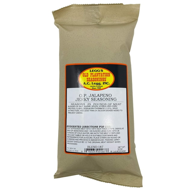 AC Legg Old Plantation MMF7 Seasonings Jalapeño Jerky Seasoning 16