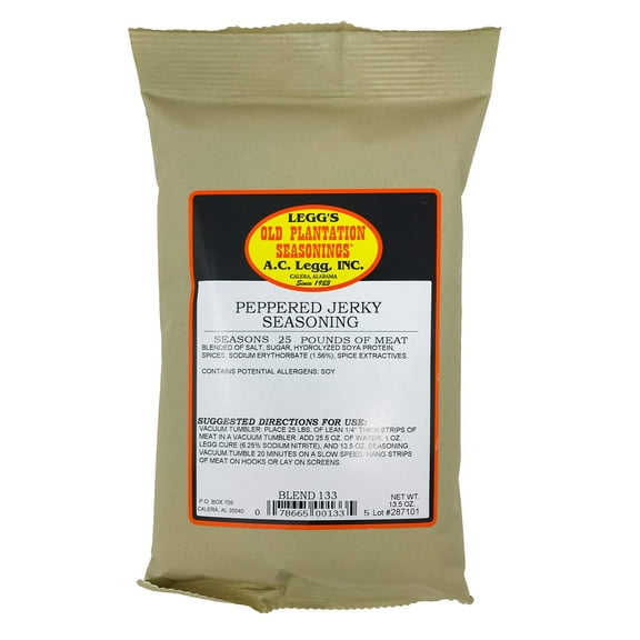 AC Leggs Peppered Jerky Seasoning by Old Plantation Seasonings
