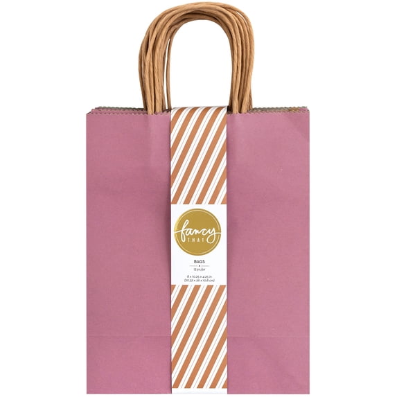 AC Medium Kraft Bag Value Pack 13/Pkg-Pastel Tones-Pink,Purple,Blue,Green