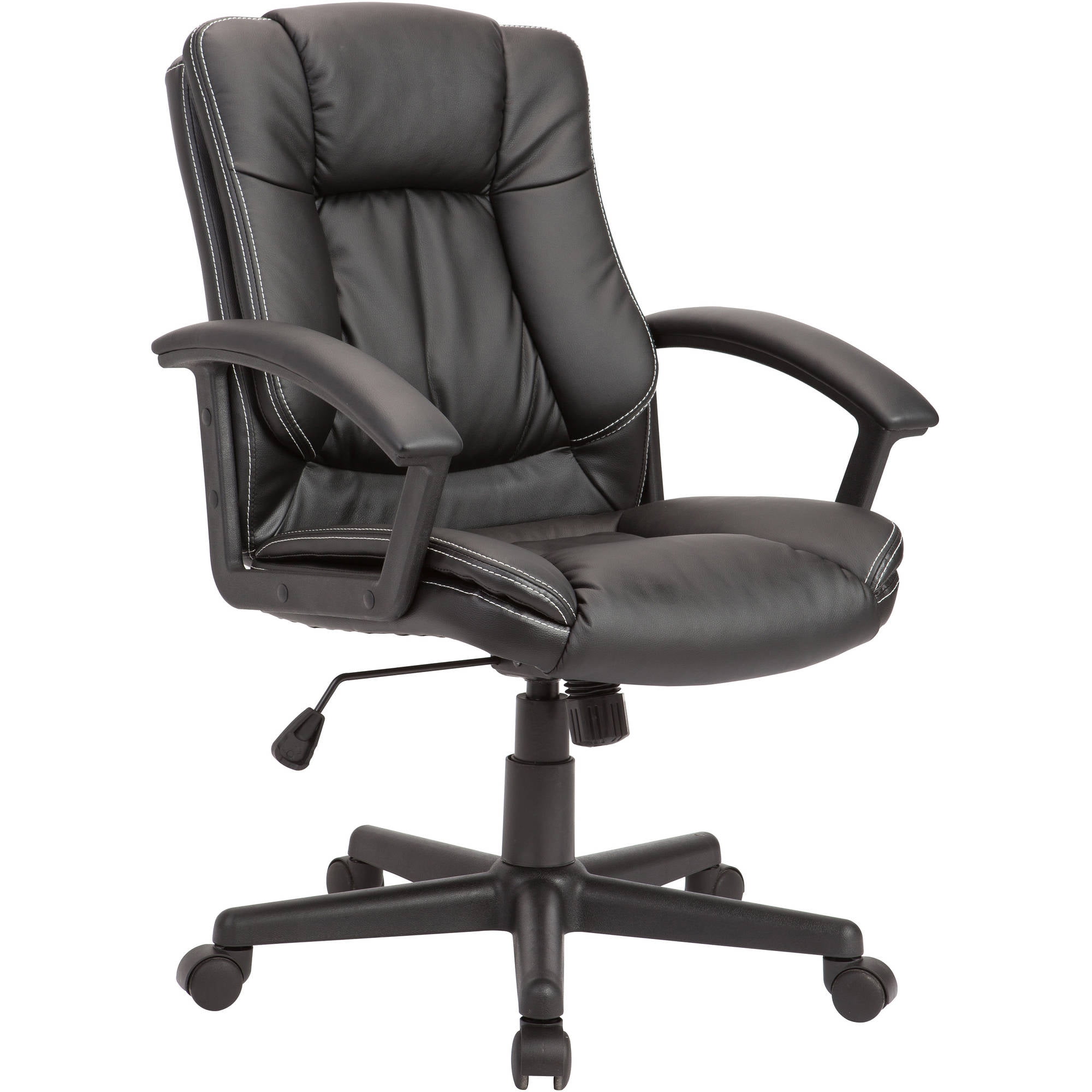 AC Pacific Adjustable Swivel Office Chair Nylon Base, Black