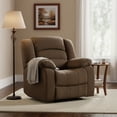 thumbnail image 1 of AC Pacific Bill Brown Polyester Contemporary Living Room Recliner Chair, 1 of 8