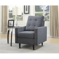 thumbnail image 1 of AC Pacific DONALD-C Upholstered Button Tufted Accent Chair with Arms - Slate Blue, 1 of 2