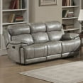 thumbnail image 1 of AC Pacific Estella Grey Leather Infused Fabric Transitional Reclining Sofa, 1 of 6