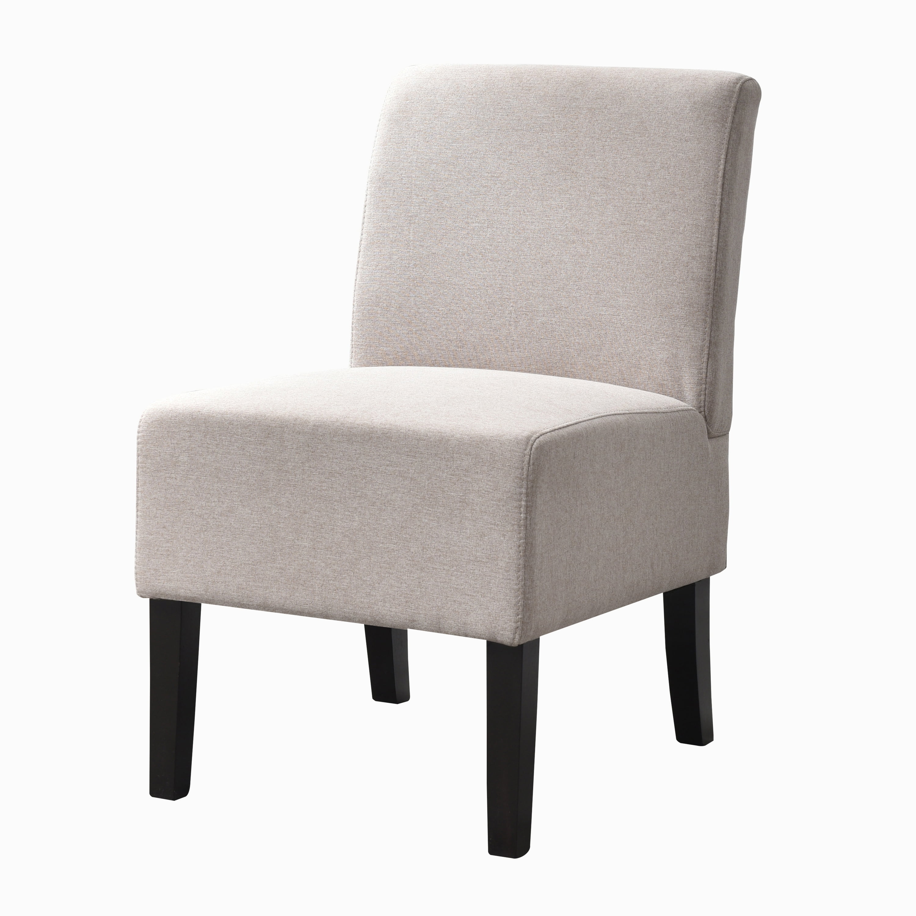 AC Pacific High Back Samantha Armless Slipper Accent Chair, Brown