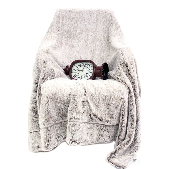 AC Pacific Luxury Soft Faux Fur Reversible Fleece Blanket