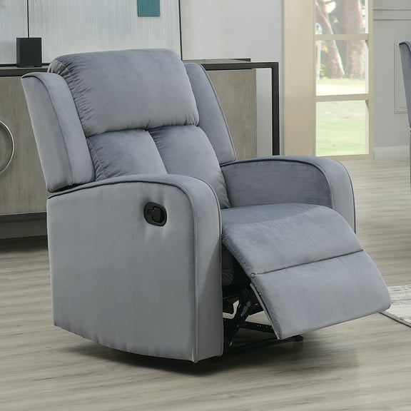 AC Pacific Reclining Dale Upholstered Arm Chair, Grey