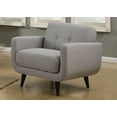 thumbnail image 1 of AC Pacific Upholstered Crystal Mid-Century Arm Chair, Gray, 1 of 6