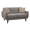 thumbnail image 1 of AC Pacific Upholstered Mid-Century Crystal Love Seat, Gray, 1 of 2