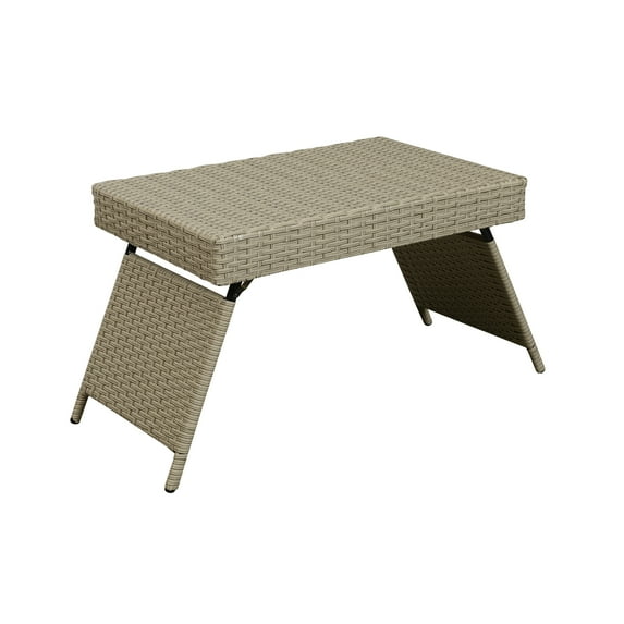 AC Pacific Wicker Portable Folding Picnic Table Grey