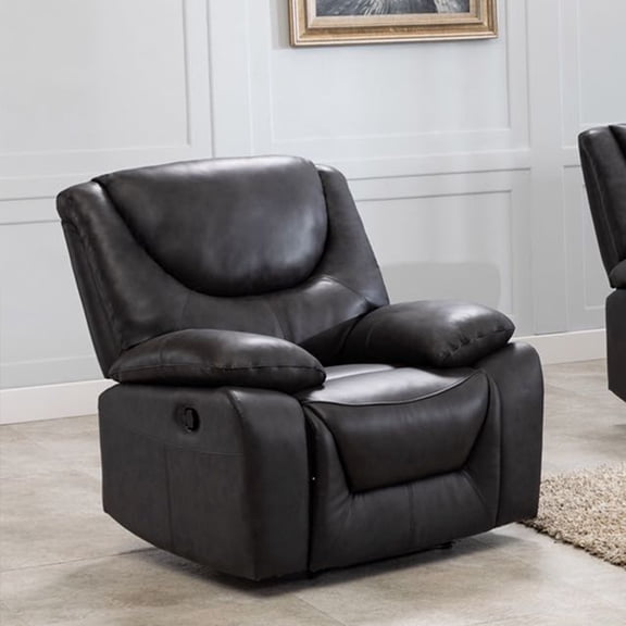 AC Pacific Xaviar Contemporary Recliner Chair, Charcoal