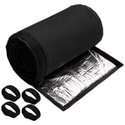 AC Pipe Insulation, 78.7 in x 10.6 in / 200 x 27 cm HVAC Pipe Insulation Sleeve, Oxford Cloth AC Pipe Cover for Outside with Reflective Film, Waterproof, Sun Protection, Sturdy, Black