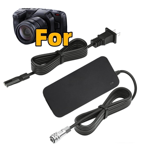 AC Power Adapter Cable 12V 3A Output Compatible with Blackmagic Pocket Cinema Camera