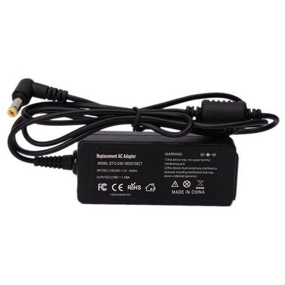 AC Power Adapter Charger For Gateway LT2016 + Power Supply Cord 19V 1.58A 30W (Replacement Parts)