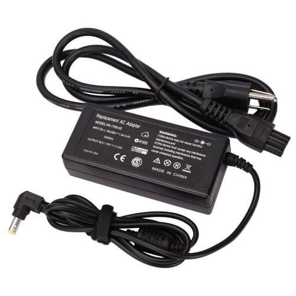 AC Power Adapter Charger For Gateway Solo 9150 + Power Supply Cord 19V 3.42A 65W (Replacement Parts)
