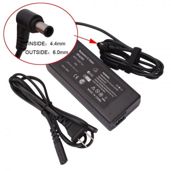 AC Power Adapter Charger For Sony VAIO VGN-NS240E/P + Power Supply Cord 19.5V 4.7A 90W (Replacement Parts)