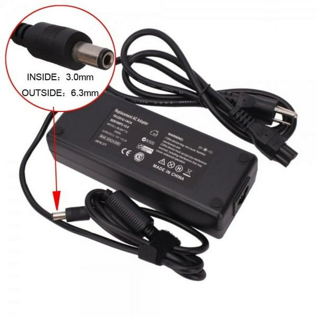 AC Power Adapter Charger For Toshiba Satellite P20-801 + Power Supply Cord 19V 6.3A 120W (Replacement Parts)