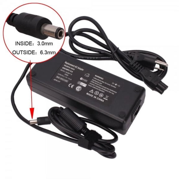 AC Power Adapter Charger For Toshiba Satellite P20-832 + Power Supply Cord 19V 6.3A 120W (Replacement Parts)