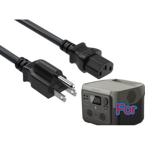 AC Power Cord Cable Compatible with EcoFlow RIVER 2 Pro Portable Power ...
