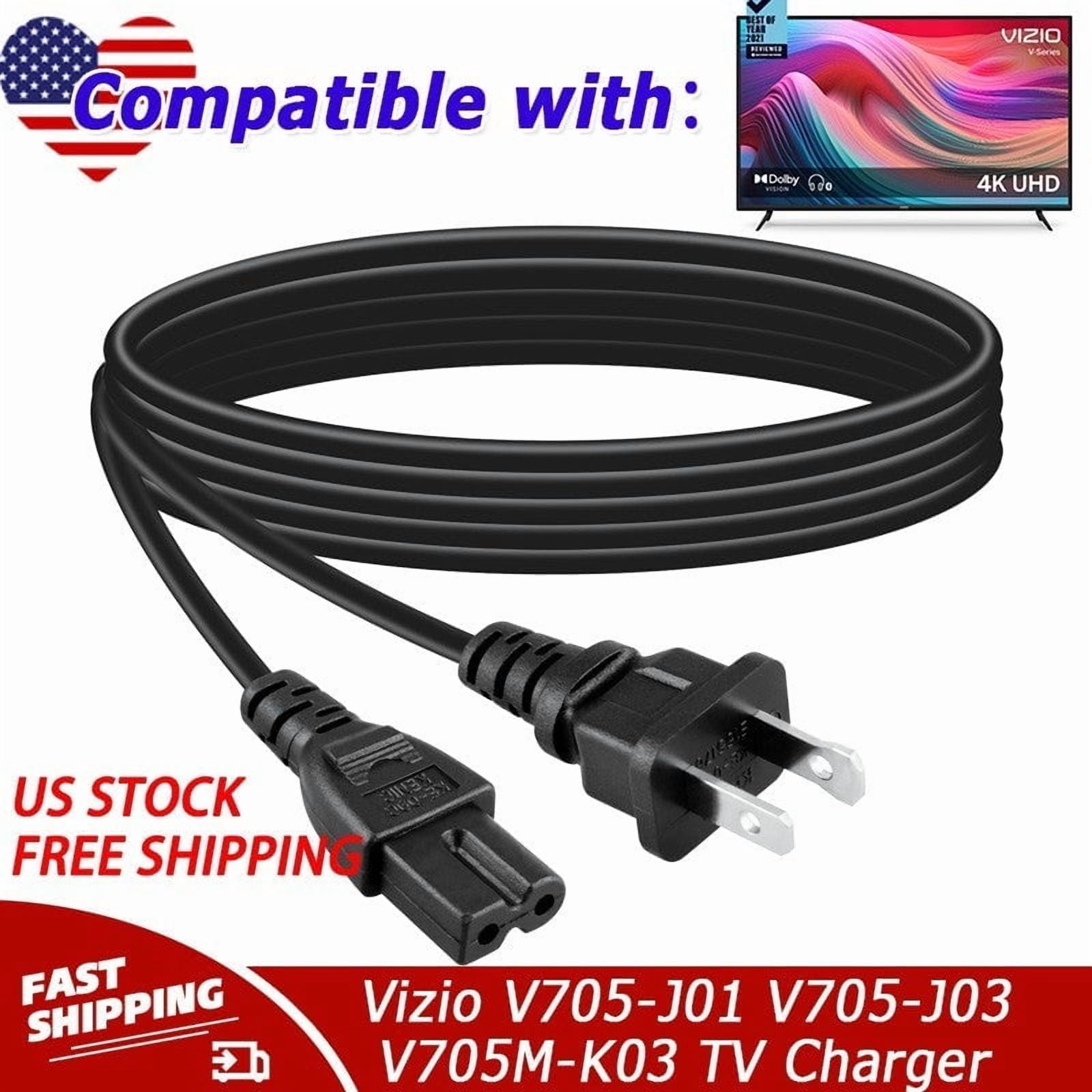 AC Power Cord Cable Compatible with Vizio V705-J01 V705-J03 V705M