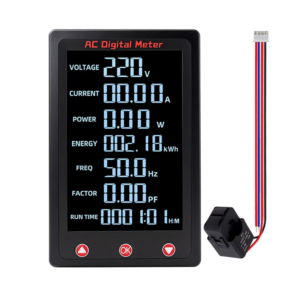 AC Power Meter With LCD Display And Data Storage Electrical Tester ...