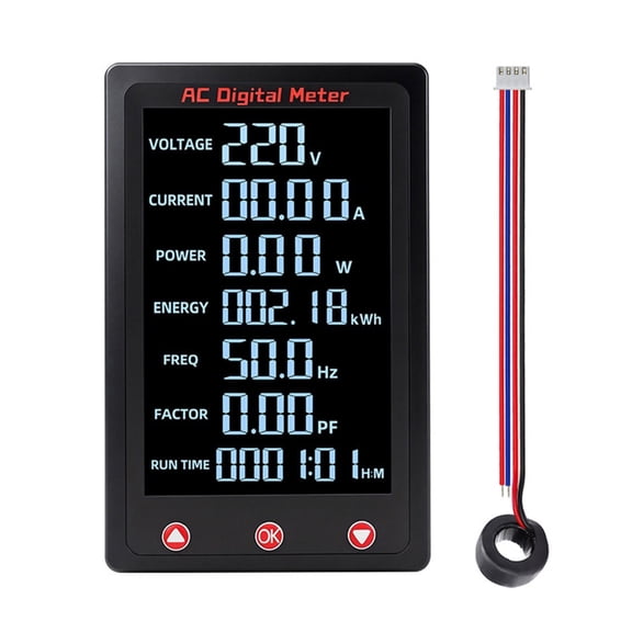 AC Power Meter With LCD Display And Data Storage Electrical Tester