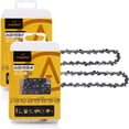 thumbnail image 1 of AC-R34 Semi Chisel Chainsaw Chain for 8 inch Bar .043" Gauge 3/8 inch Low Profile Pitch, 34 Drive Links Low Kickback Fits Oregon, Poulan, Remington Ryobi Craftsman 2-Pack, 1 of 7